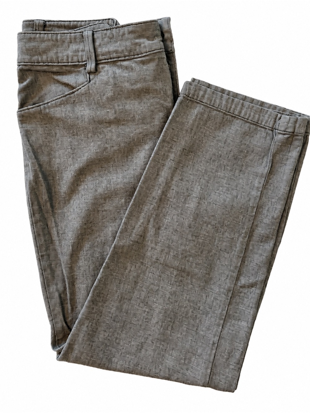 Lee Relaxed Fit Gray Plaid Career Pants Trousers